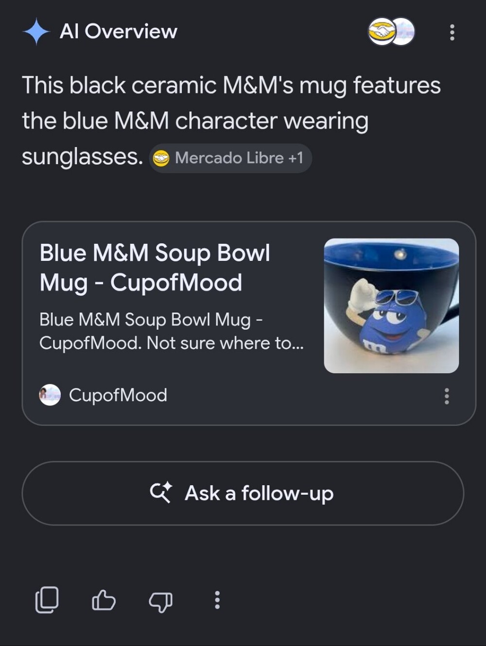 Blue M&M Character Ceramic large Mug - Picture 9 of 12